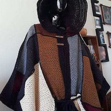 Patchwork Poncho (with Hood)