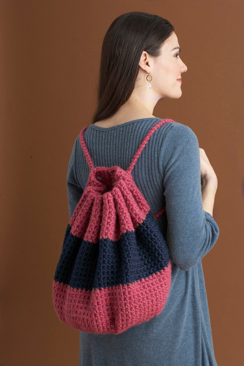 Super Summer Backpack in Lion Brand Wool-Ease Thick & Quick - 80406AD