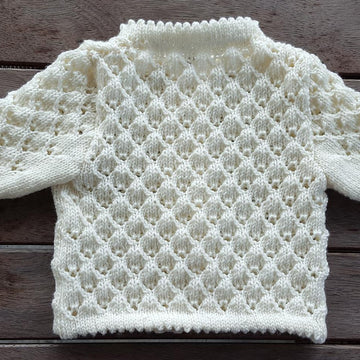 Jennifer - babies 4ply lace cardigan