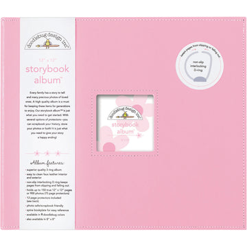 Doodlebug Storybook D-Ring Album 12"X12" - Cupcake