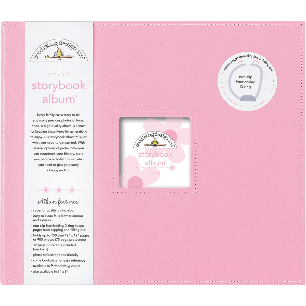 Doodlebug Storybook D-Ring Album 12"X12" - Cupcake