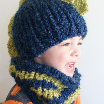 Chunky Dinosaur Hat and Cowl