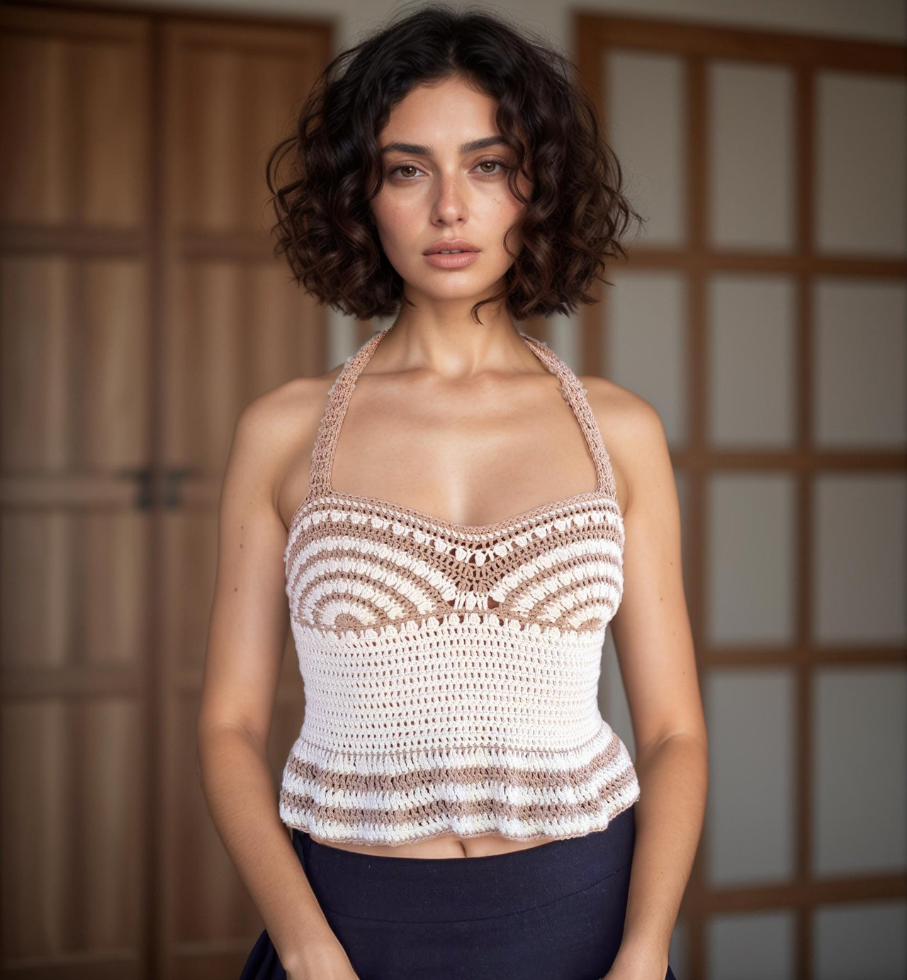 Charm Crochet Bustier Top