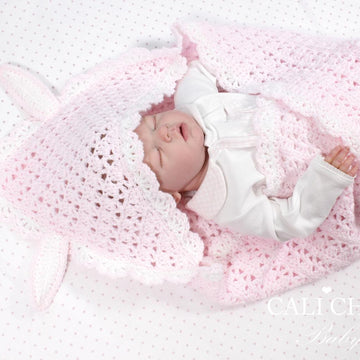 Little Bunny Hooded Baby Blanket Pattern #156