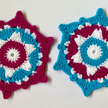 Hexagon flower coaster by HueLaVive