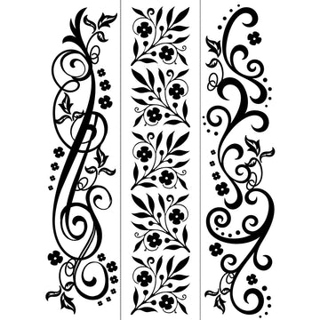 Darice Embossing Folder Borders 1.5"X5.75" 3/Pkg - Flourishes