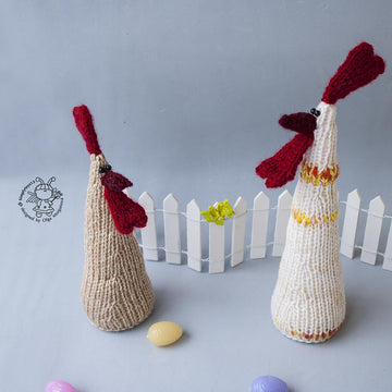 Two Easter Waldorf Roosters