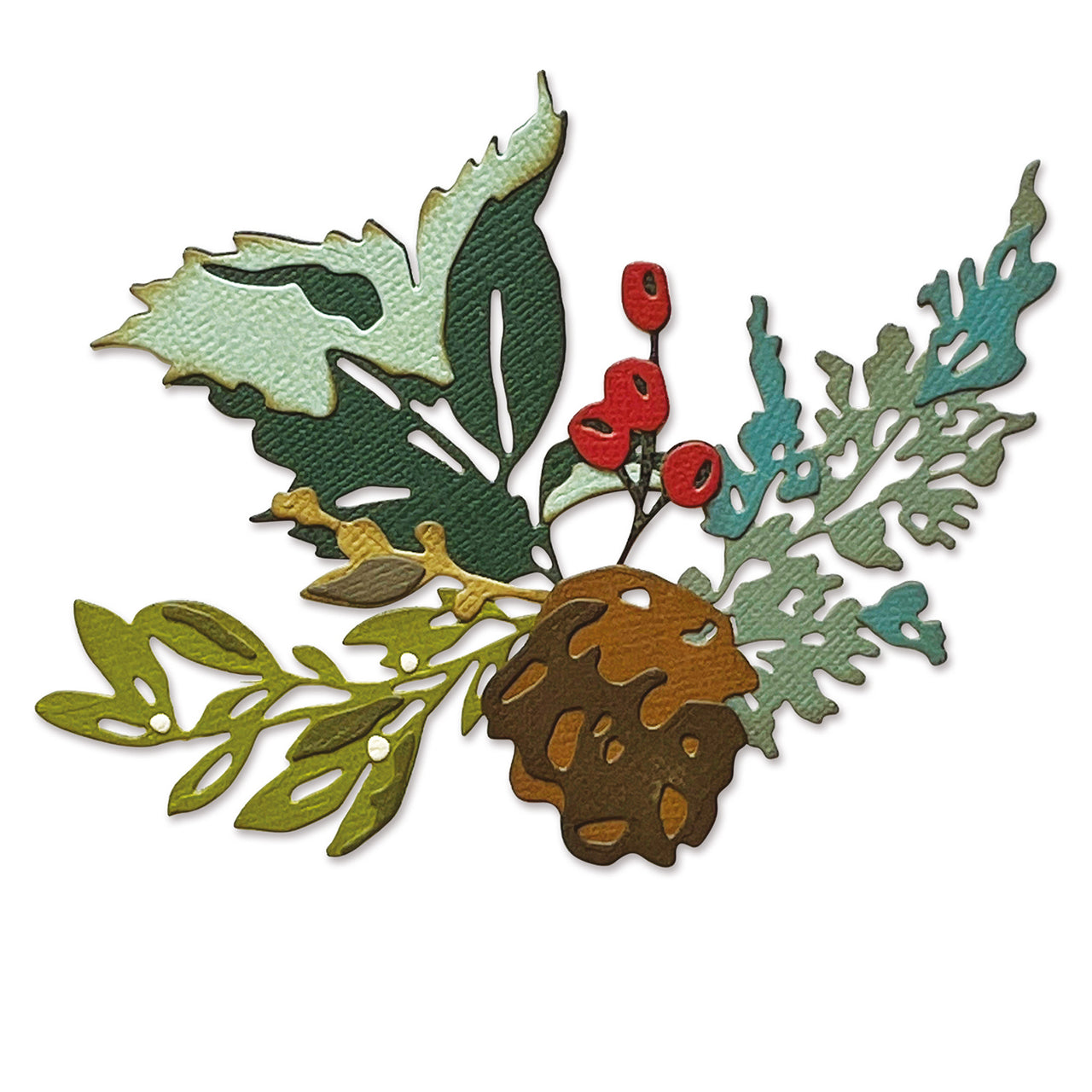 Sizzix Thinlits Die Set 6PK - Holiday Brushstroke #2