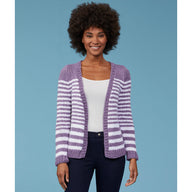 Marblemount Cardigan - Knitting Pattern For Women in Tahki Yarns Hatteras by Tahki Yarns