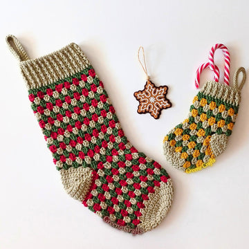 Granny Stitch Christmas Stocking - Crochet Pattern for Advanced Beginners
