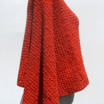 Burnt Orange Turtleneck Poncho
