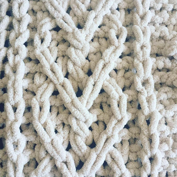 Irish Aran Tree of Life Cable Knit Blanket