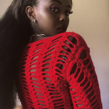 Crochet simple wrap top