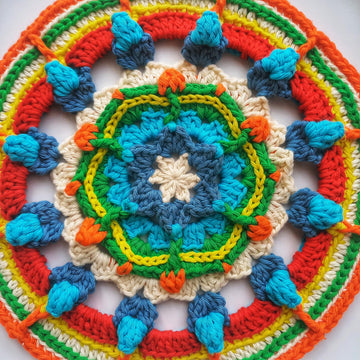 Crochet Mandala | Crochet Doily | Hexie Splash