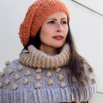 Lavedita oversized chunky knit hat