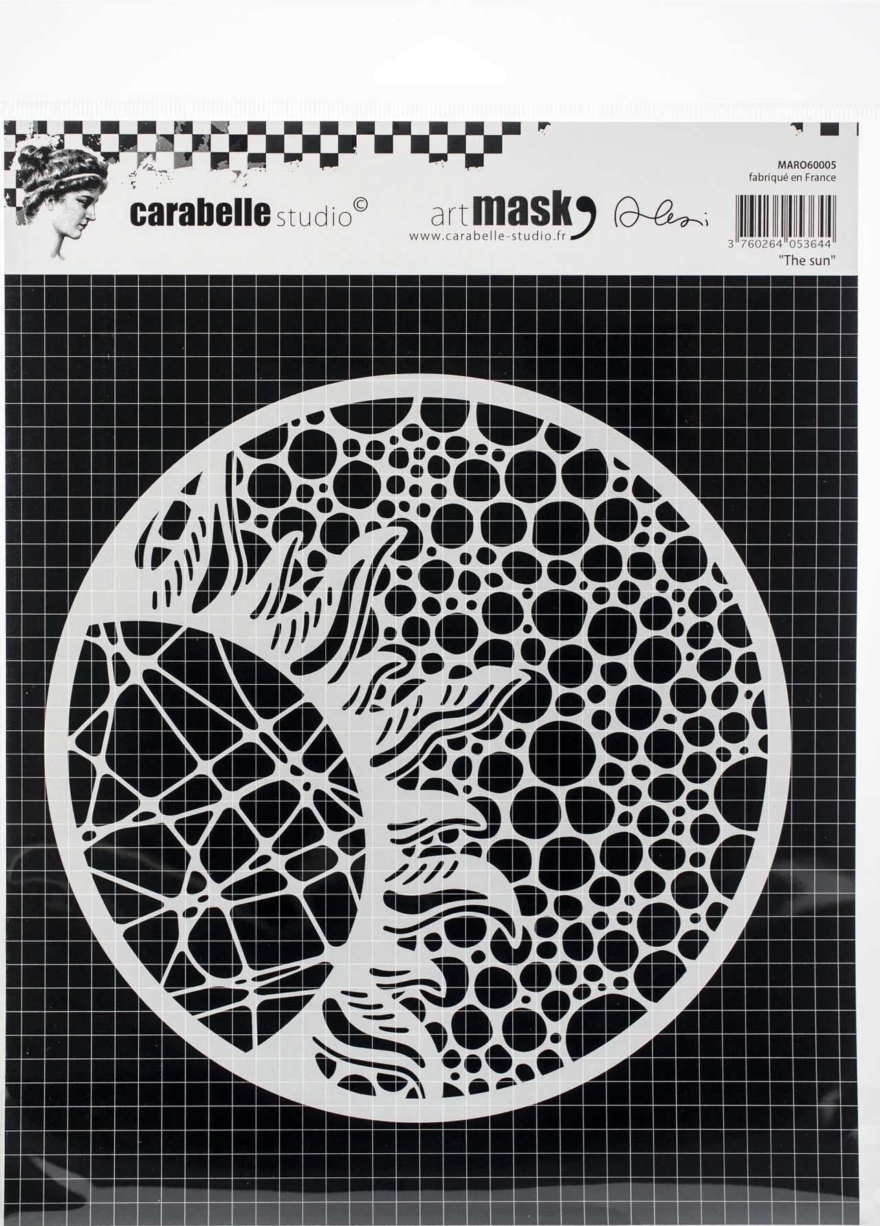 Carabelle Studio Round Mask 6" By Alexi - The Sun