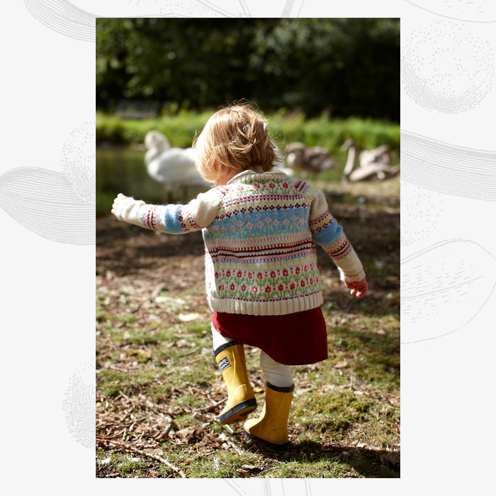 "Flora Cardigan" - Cardigan Knitting Pattern For Girls in Willow & Lark Nest