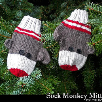 Sock Monkey Mittens