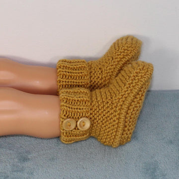 Toddler Chunky 2 Button Slipper Boots Circular