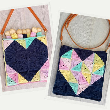 Patchwork Heart Messenger Bag