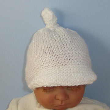 Baby Peak Cap Topknot Beanie Hat
