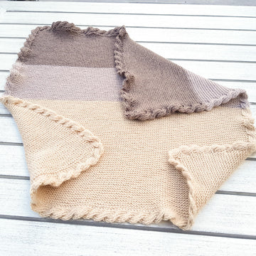 Reversible Cable Border Blanket
