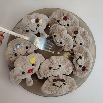 Dumpling Crochet pattern, food amigurumi