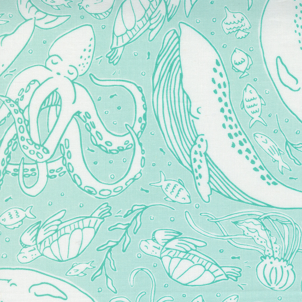 Moda Fabrics The Sea and Me - Blue - 20794‐13