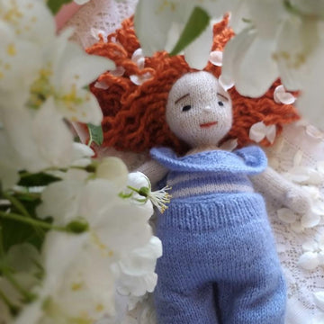 Doll Knitting Pattern - Knitted Doll Caramel