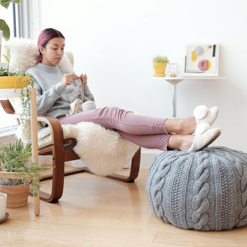 Milk Bun Pouf
