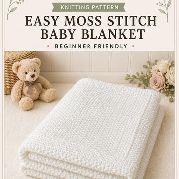 Easy Moss stitch baby blanket