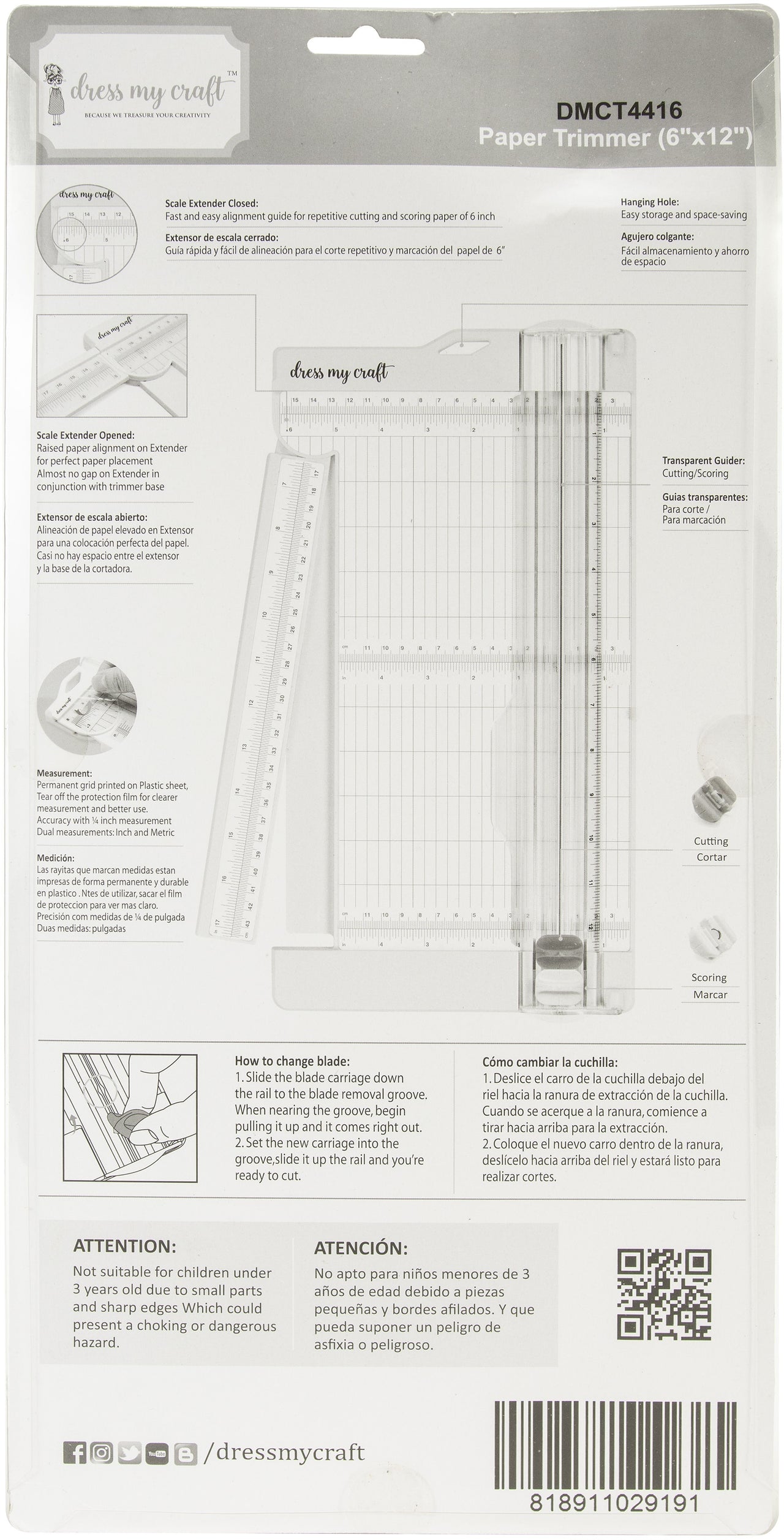 Dress My Craft Paper Trimmer 6"X12" - 570831