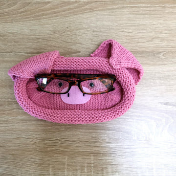 Glasses holder pig oval basket