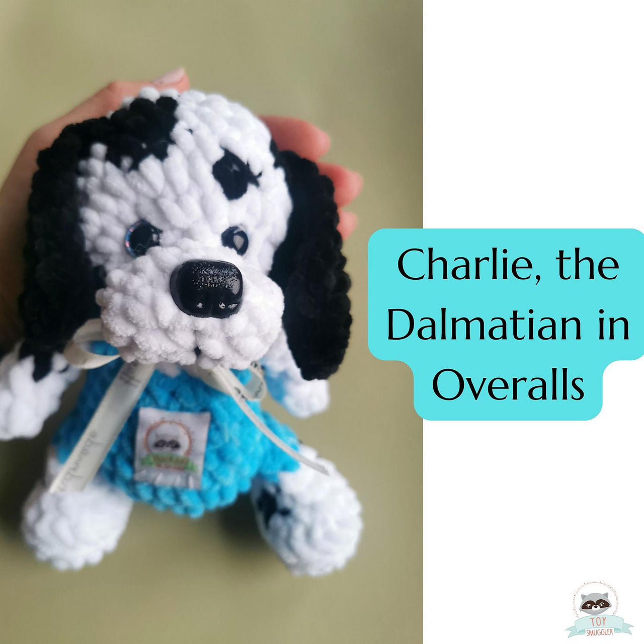 Charlie, the Dalmatian in Overalls