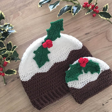 Christmas Pudding & Holly Hat