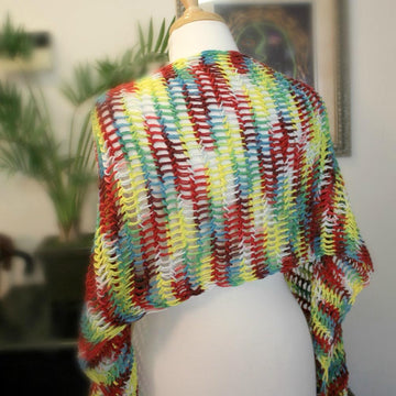 Loom Knitting Pattern Mock Mesh Shawl