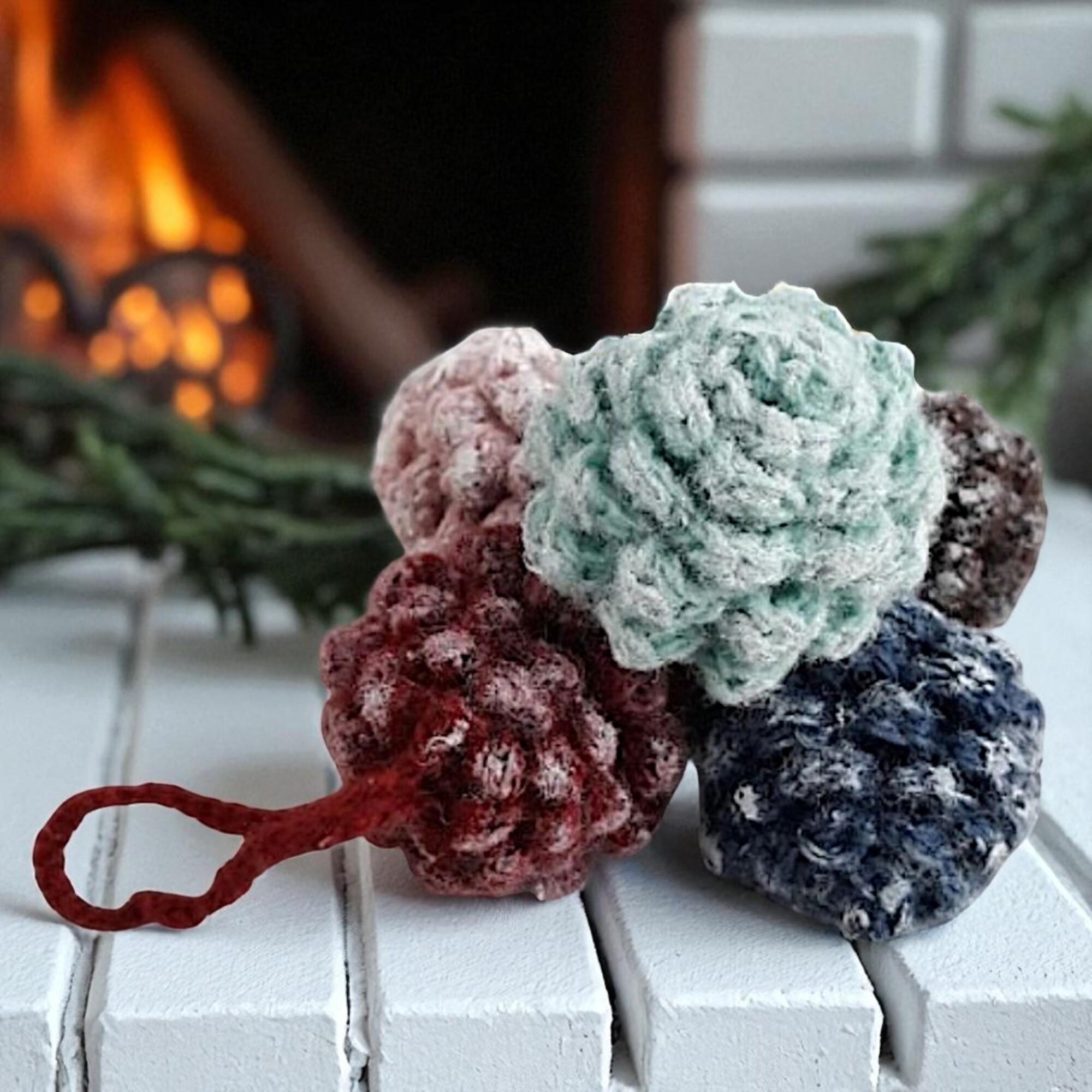 DIY Christmas Ornament: Pine Cone crochet Pattern (PDF File)