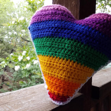 Rainbow Heart Plush