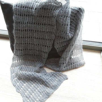 Waffle stitch scarf