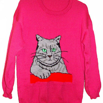 Grey Kitty Cat Jumper