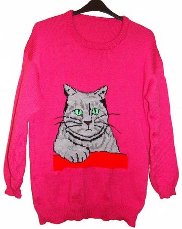 Grey Kitty Cat Jumper