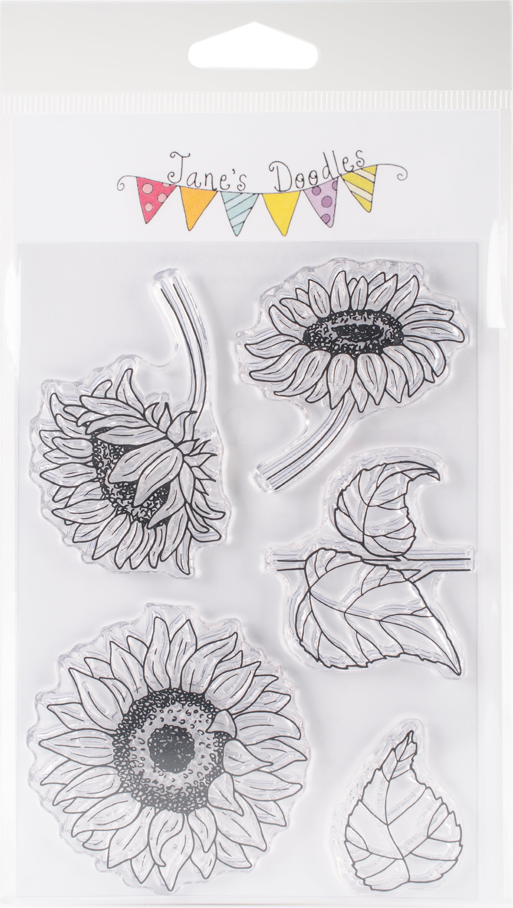 Jane's Doodles Clear Stamps 4"X6" - Sunflowers