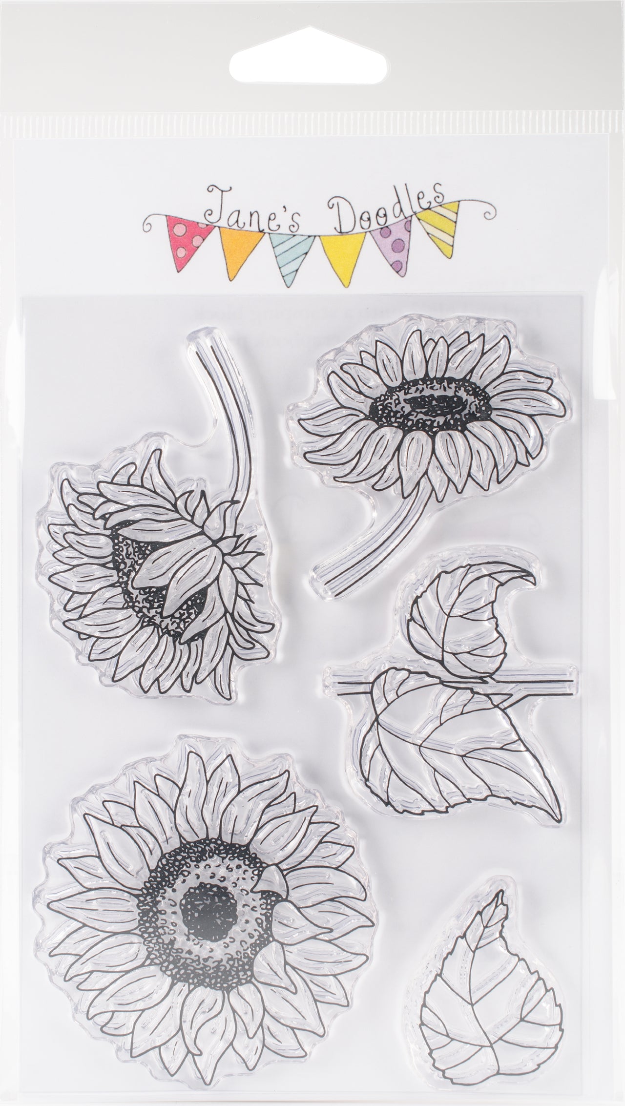 Jane's Doodles Clear Stamps 4"X6" - Sunflowers