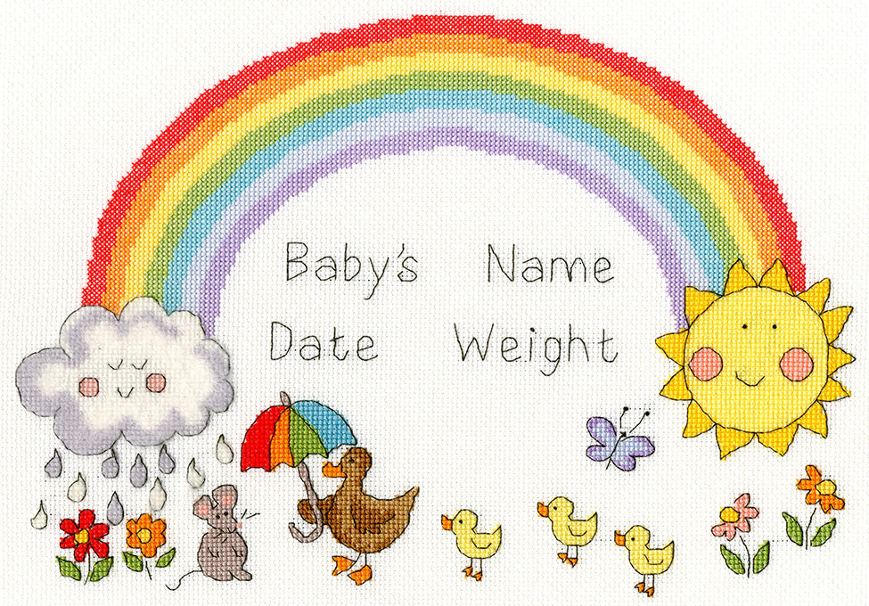 Bothy Threads Rainbow Baby Cross Stitch Kit