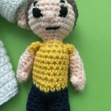 Scientist and Grandson amigurumi