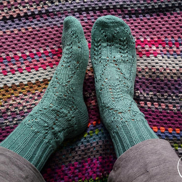 Turquoise Leaf Socks
