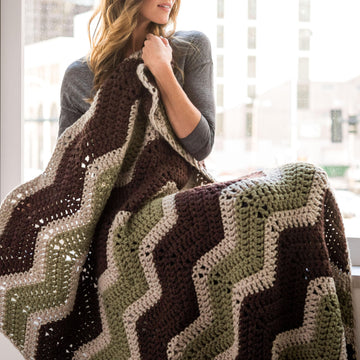 Bulky Vintage Chevron Throw