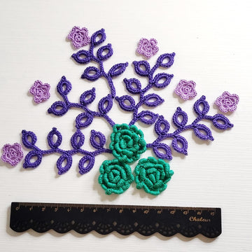 Purple branches and 3d clones knot flowers