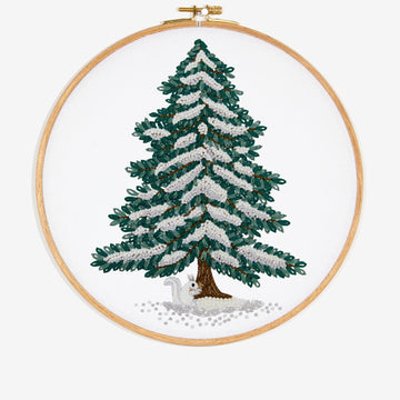 DMC Snowy Fir Tree Embroidery Pattern - PAT1819 - Downloadable PDF