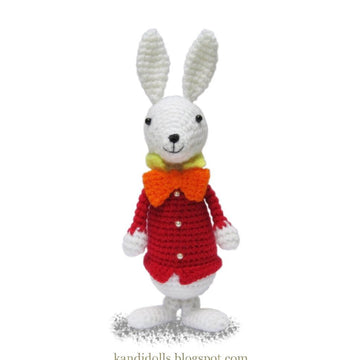 White Rabbit from Alice in Wonderland - PDF Amigurumi crochet pattern